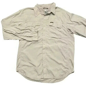 Columbia Titanium Fishing Shirt Men’s XL Long Sleeve Beige Vented